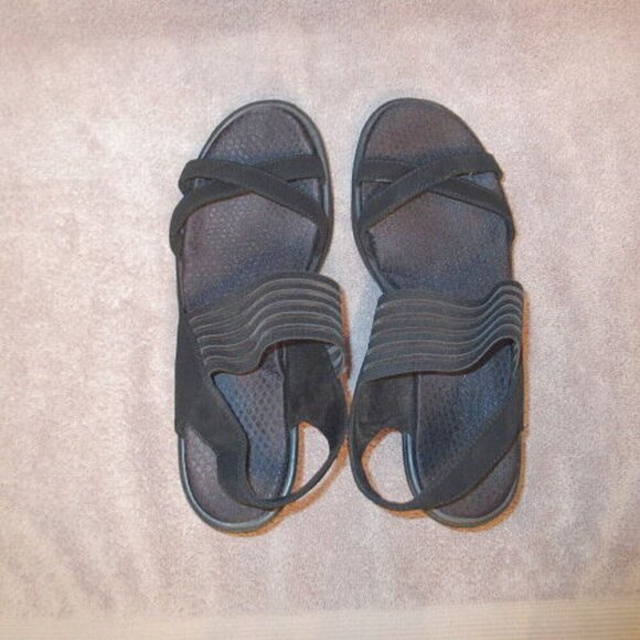 Skechers Cali Rumblers Sci Fi Wedge Sandals Size 11 Platform Slingback Heel Foam - Picture 7 of 9